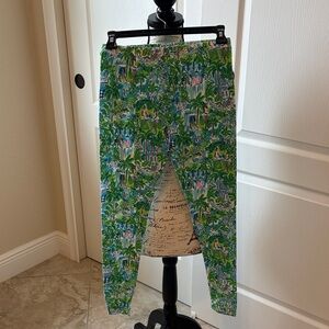 Lilly Pulitzer Jungle Print Kids Leggings - Green and Blue